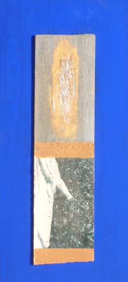 Blu-Rosso-Oro 15  Tecnica mista su Tela  22x50