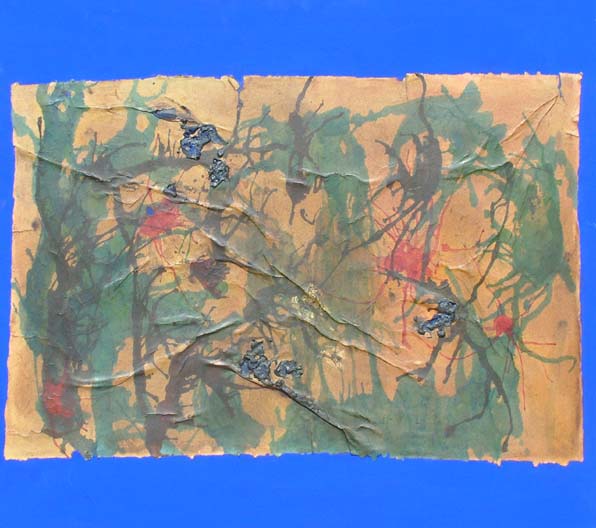 Blu-Rosso-Oro 10  Tecnica mista su Tela  90x100