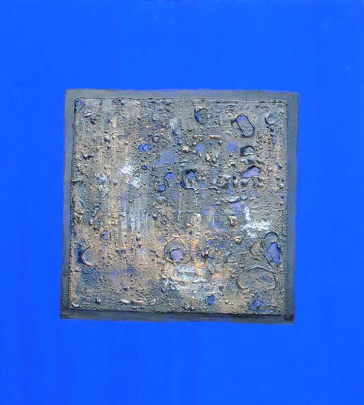 Blu-Rosso-Oro 5  Tecnica mista su Tela  90x100
