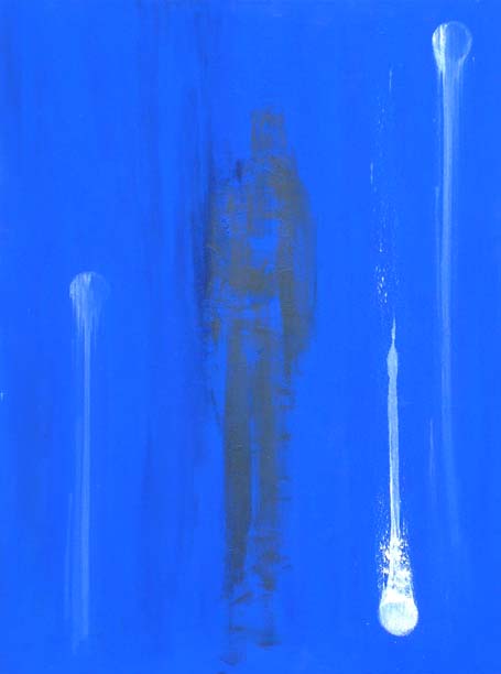 Blu-Rosso-Oro 3  Acrilico su Tela  60x80