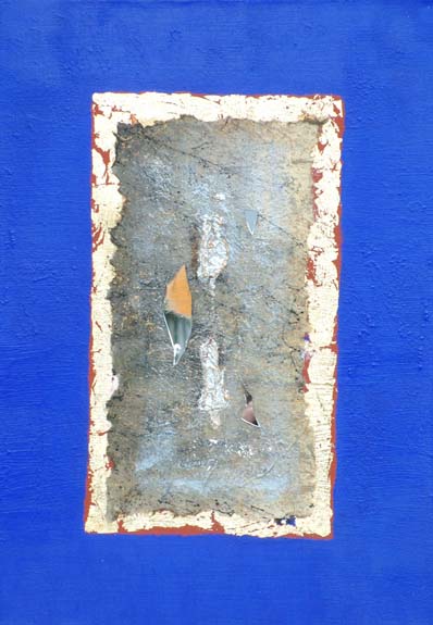 Blu-Rosso-Oro 1  Tecnica mista su Tela  35x50