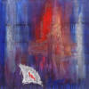 Blu--Rosso-Oro 23 Tecnica mista su Tela  50x50