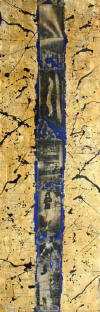 Blu--Rosso-Oro 18 Tecnica mista su Tela  40x120