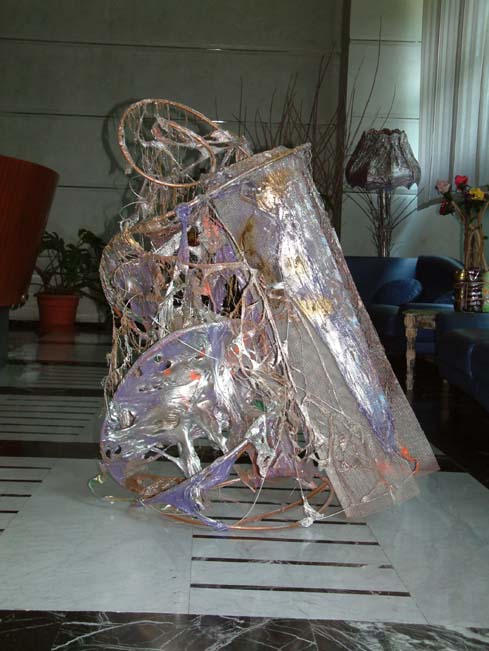 Installazione 14 Rame, rete metallica e plastica 120x80x60
