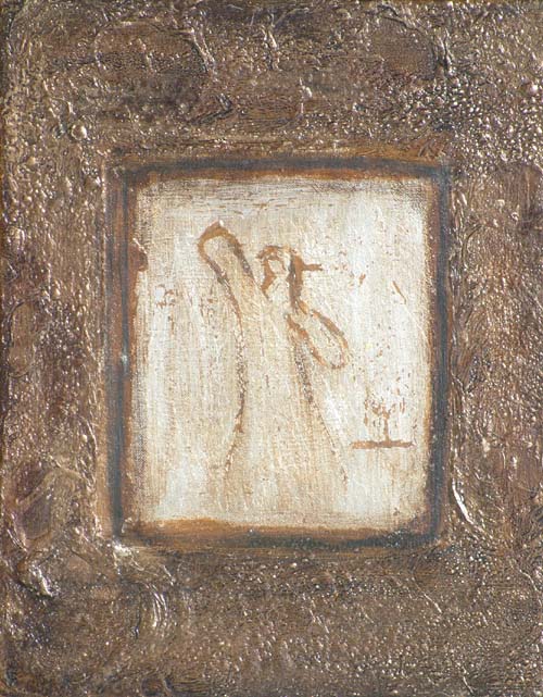 Oroscuro 5 Tecnica mista su tela 20x25