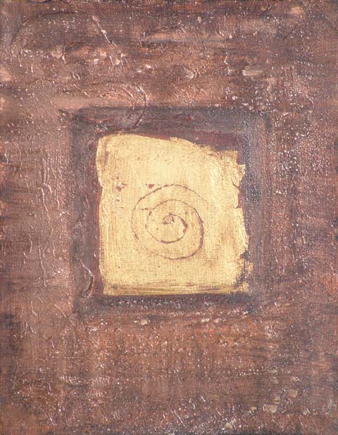Oroscuro 4 Tecnica mista su tela 20x25