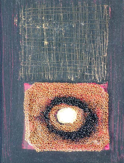 Oroscuro 3 Tecnica mista su tela 20x25