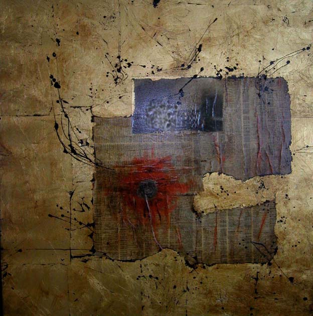Oroscuro 25 Tecnica mista tela 70x70 